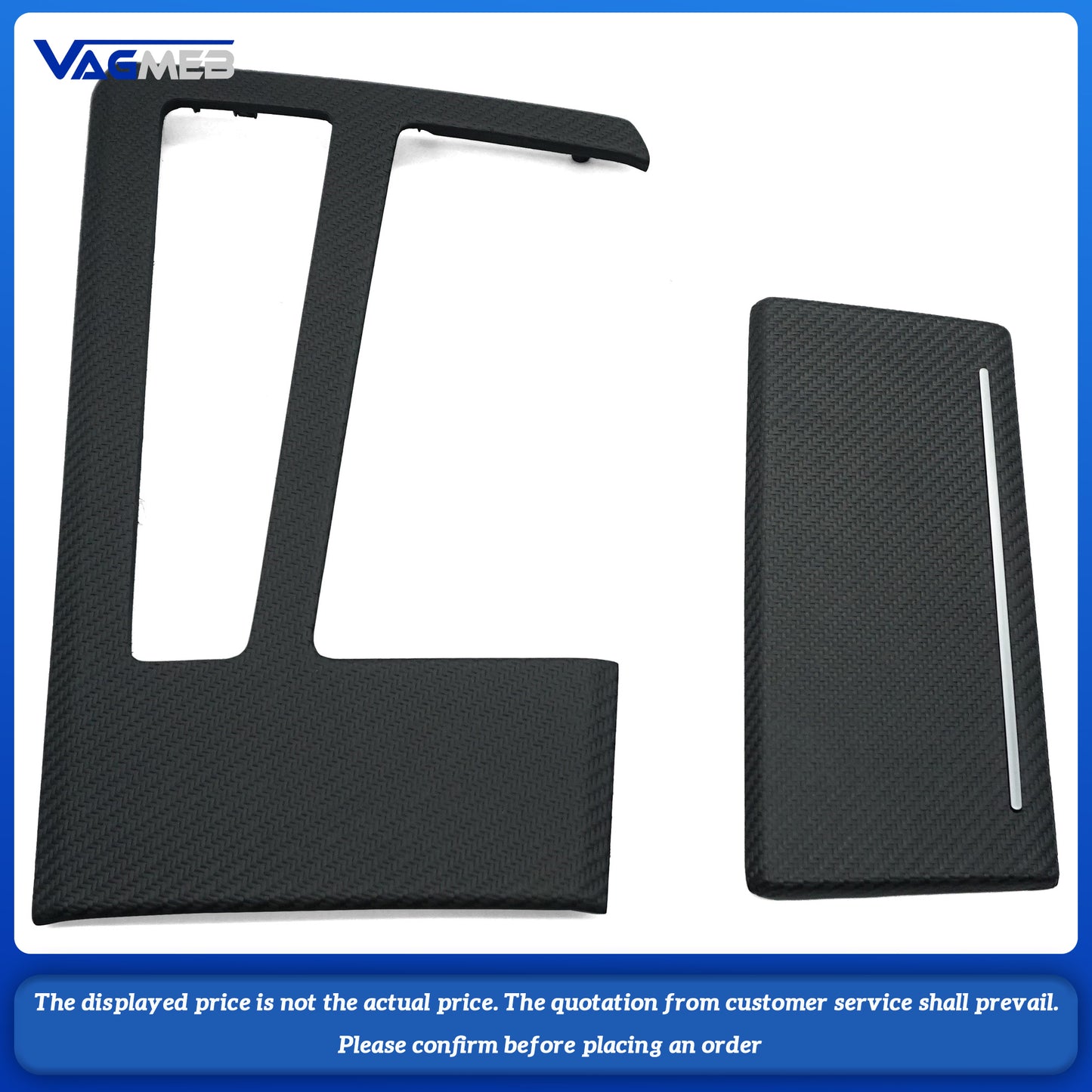 For Audi A6C8 A7 Central aisle cup holder carbon fiber trim plate