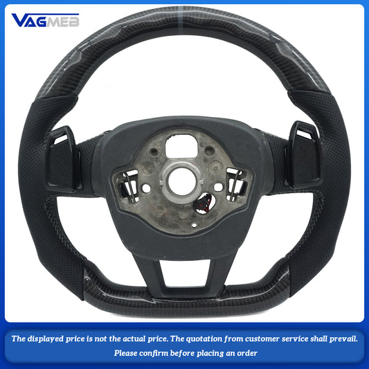 For Audi A6 C8 carbon fiber half-punched gray line trim with gray centering heating and a multifunctional steering wheel