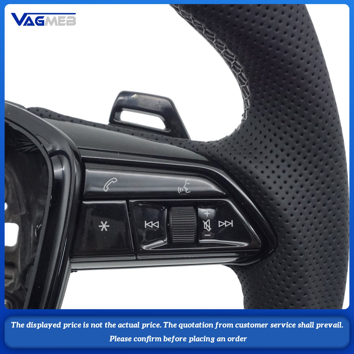 For Audi A6 C8 carbon fiber half-punched gray line trim with gray centering heating and a multifunctional steering wheel