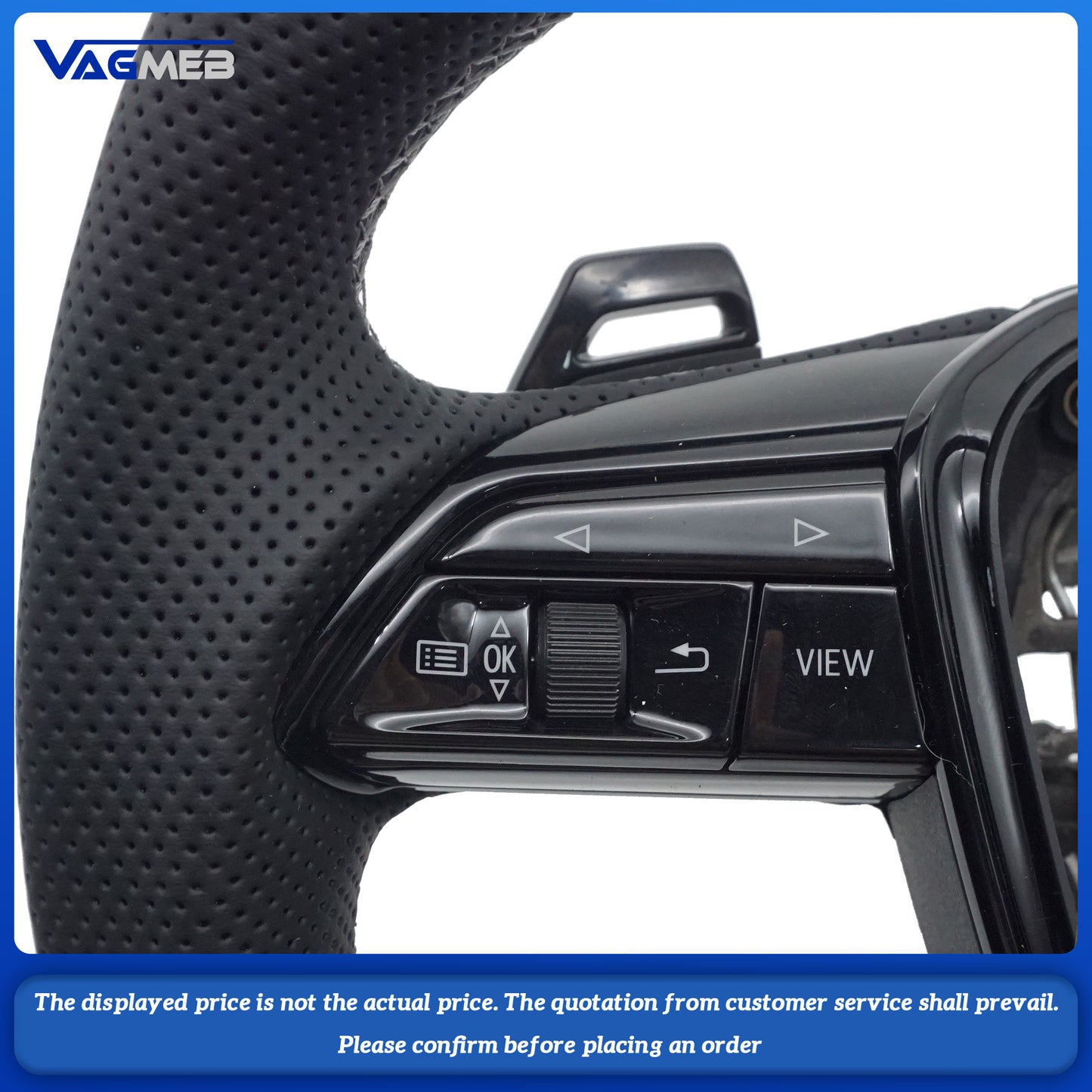 For Audi A6 C8 carbon fiber half-punched gray line trim with gray centering heating and a multifunctional steering wheel