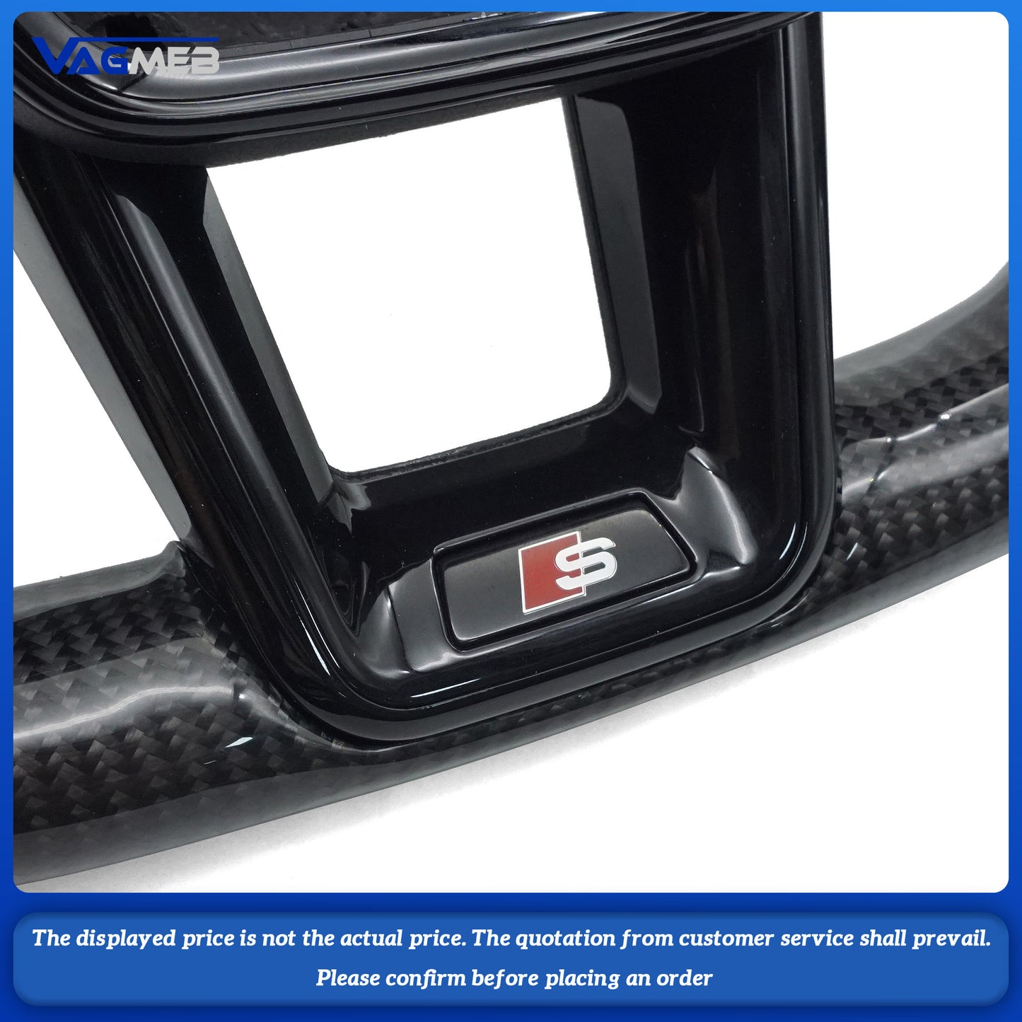 For Audi A6 C8 carbon fiber half-punched gray line trim with gray centering heating and a multifunctional steering wheel