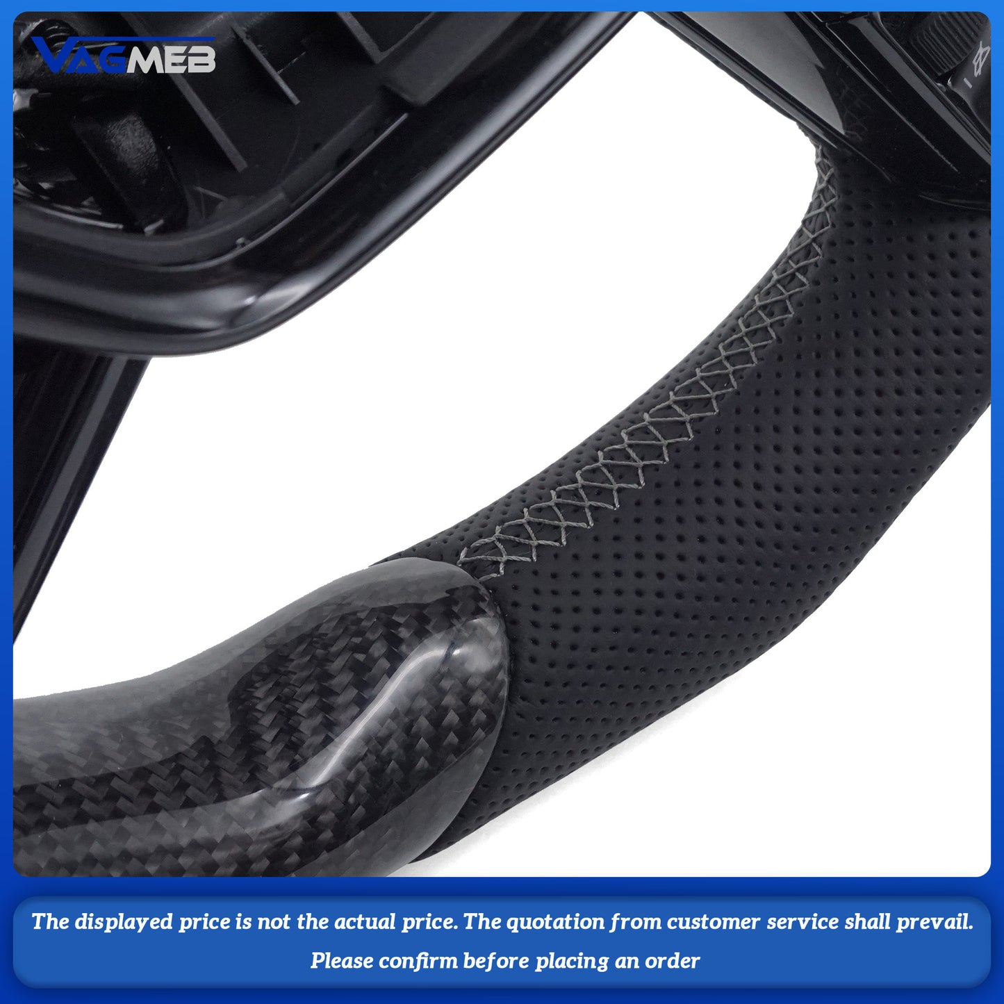 For Audi A6 C8 carbon fiber half-punched gray line trim with gray centering heating and a multifunctional steering wheel