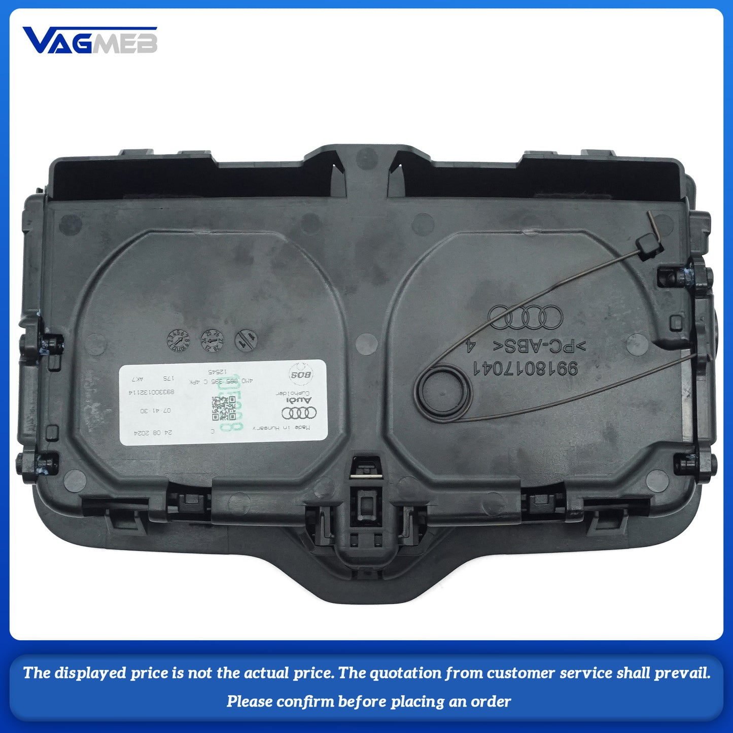 For Audi Q3 Q5 Q8 Rear Water Cup Holder 4M0 885 995C 4PK 4M0 885 995C 4PK
