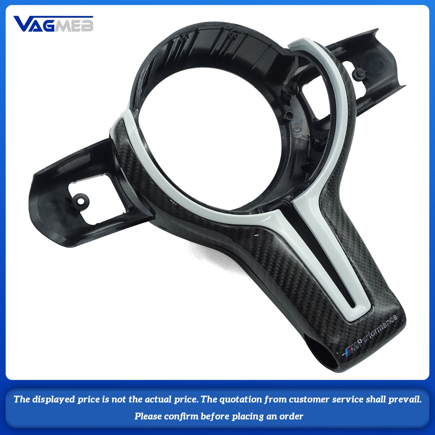 For BMW M Series F80 F82 F10 F06 F12 F13 F15 F16 M-sport F20 F22 F30 F31 F32 F33 F36 For BMW Steering Wheel Trim Carbon Fiber