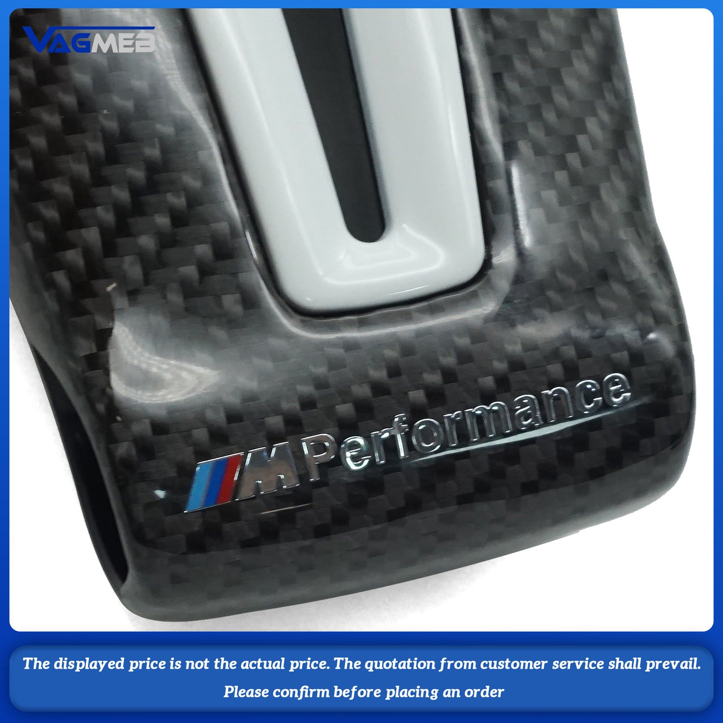 For BMW M Series F80 F82 F10 F06 F12 F13 F15 F16 M-sport F20 F22 F30 F31 F32 F33 F36 For BMW Steering Wheel Trim Carbon Fiber