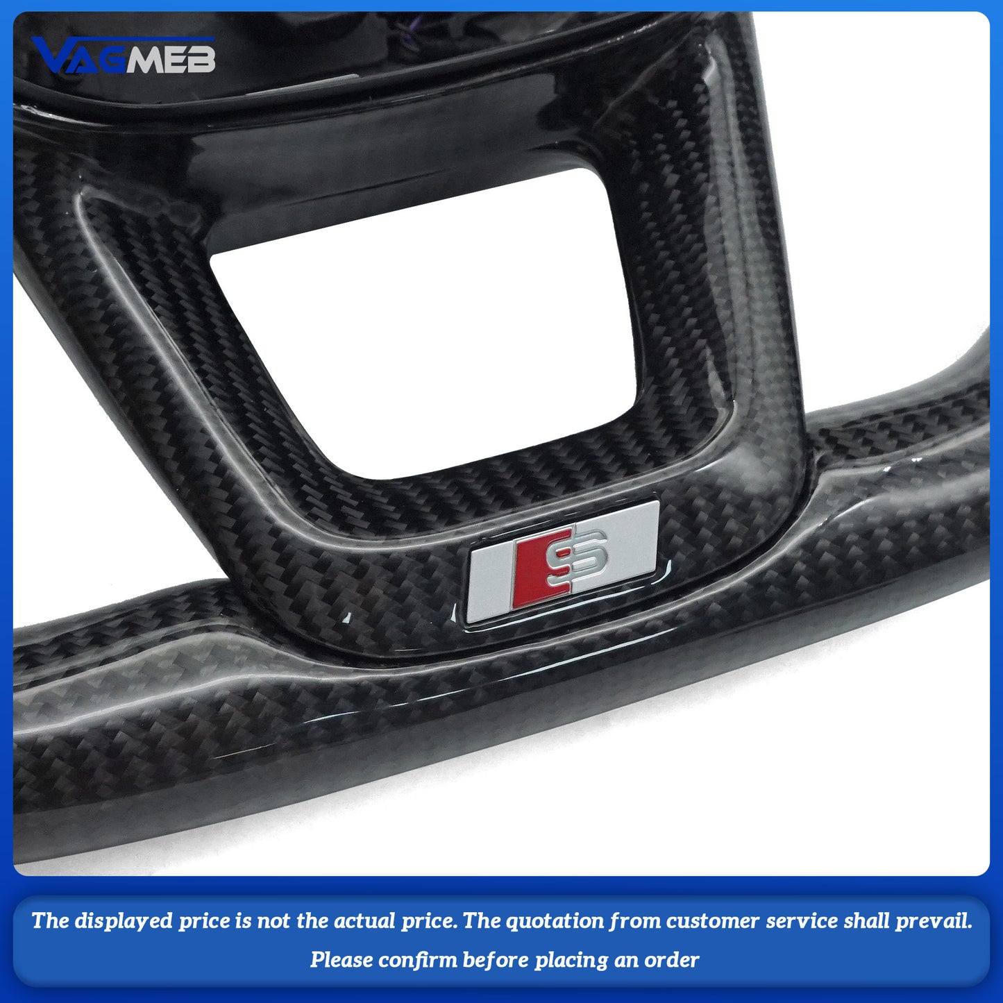 Matte carbon fiber Alcantara leather steering wheel with paddle shifters and heating for Audi Q5 FY