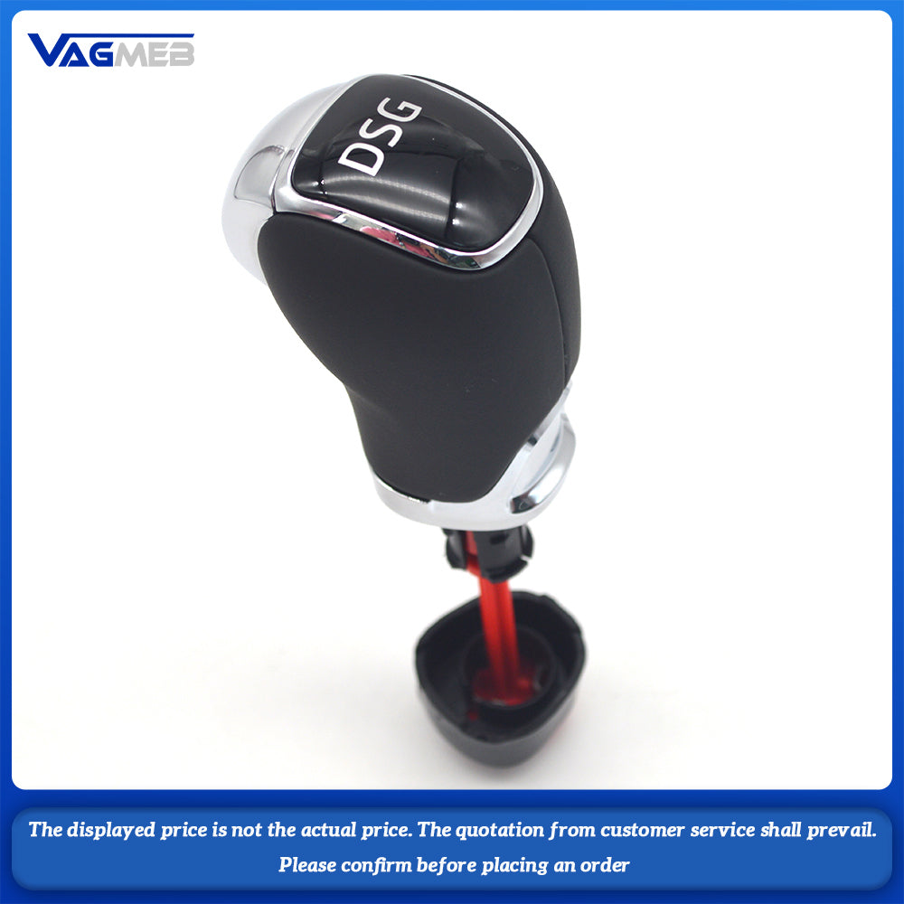 For Skoda Octavia Superb Yeti DSG Gear Shift Knob Head Handball Leather With DSG LOGO Cr Accessories