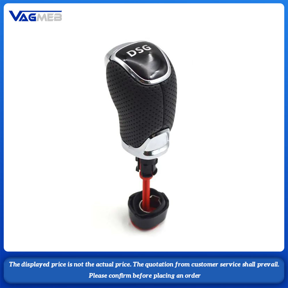 For Skoda Octavia Superb Yeti DSG Gear Shift Knob Head Handball Leather With DSG LOGO Cr Accessories