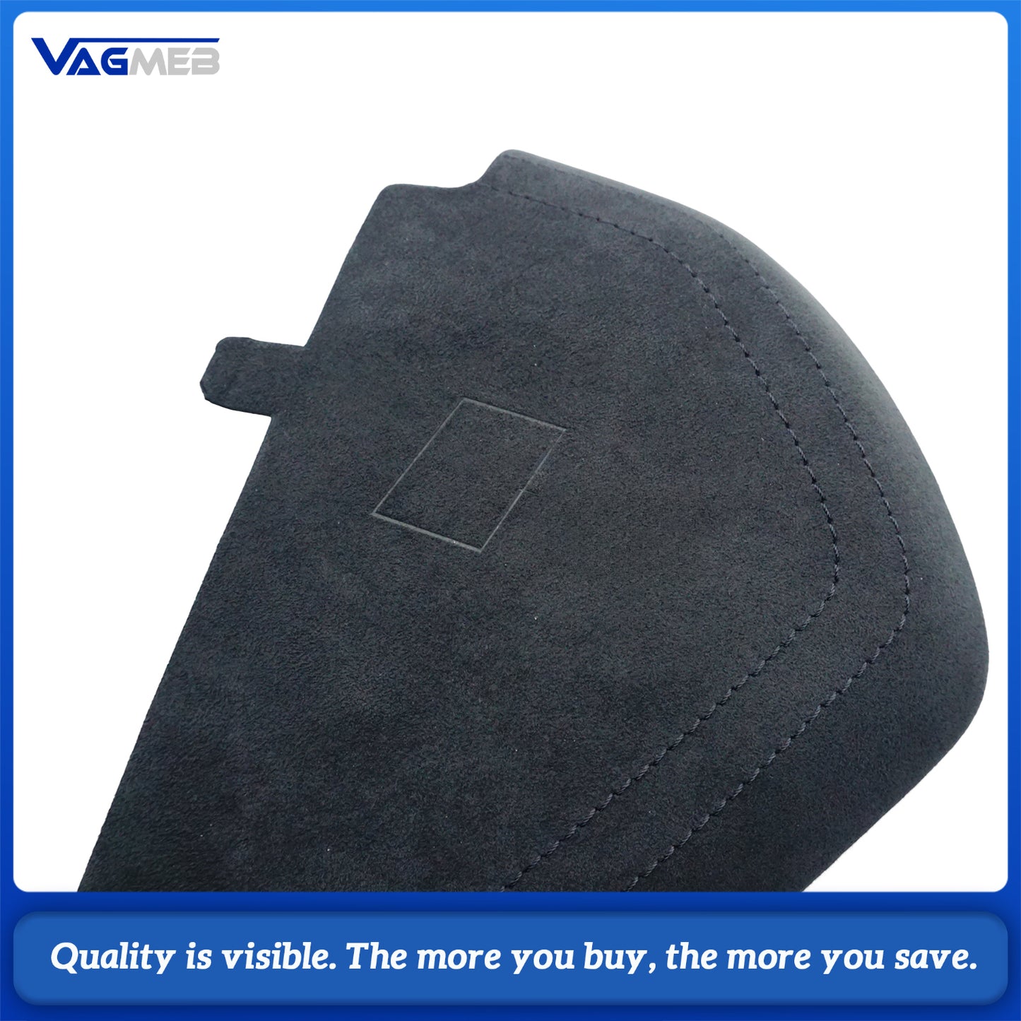 For Audi A4 B9 Q5 Alcantara Black Stitching Dashboard Cover Decoration RS/S Logo