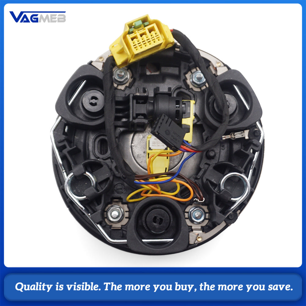 For Audi A4 B9 S Line Carbon Fiber Steering Wheel Half Alcantara Blue Stitch Blue Marker Buttons Airbag Assembly