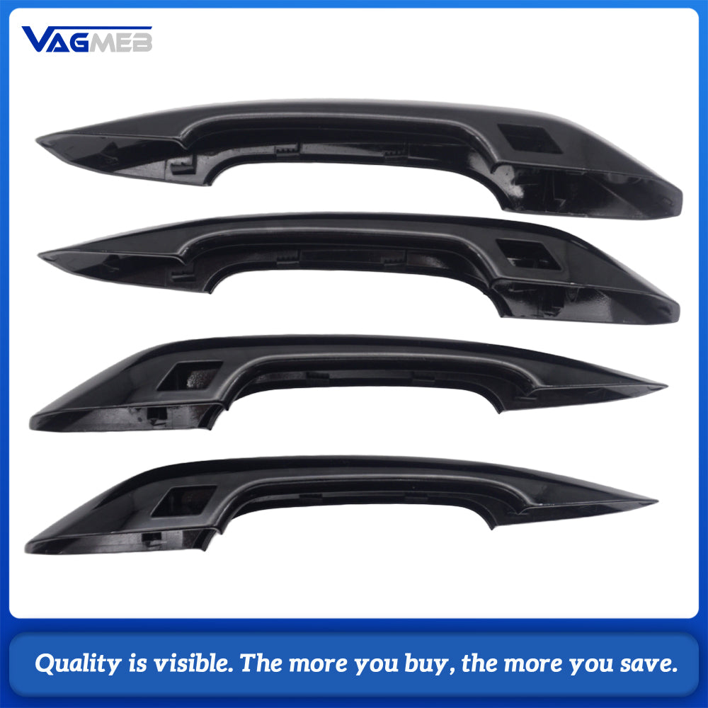 8WD837876/8WD837875/8WD839875 For Audi A4L B9 Exterior Door Handle Cover, Black Painted, FrontRear LeftRight, For 2017-2025 Audi A4 A5 Q5L
