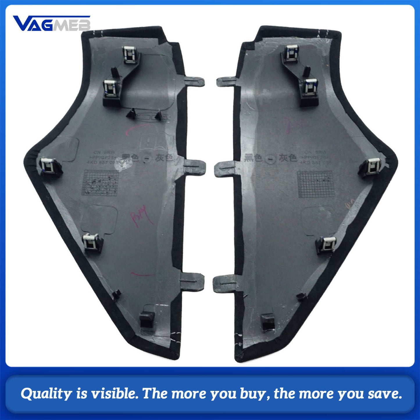 For Audi A6 C8 RS6 C8 Suede Grey Stitching Dashboard cover plate with S/RS emblem