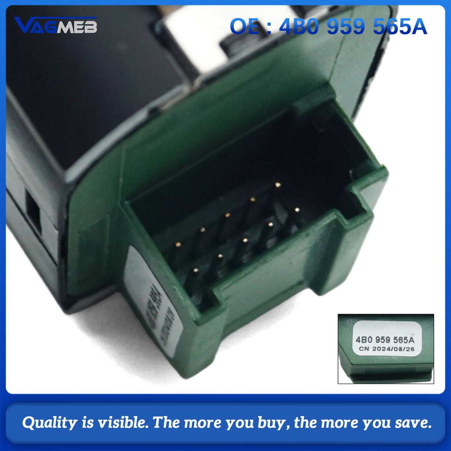 For Audi A6 S6 4B C5 1997-2004 ELECTRIC Side Mirror Switch Control Knob Button 4B0 959 565 A