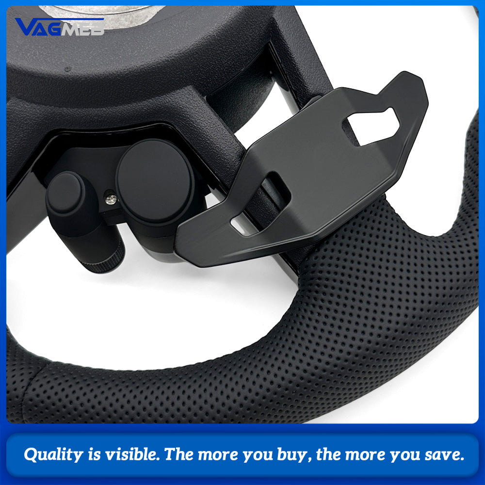For Audi R8 TT Button Perforated Leather Multifunctional Black Stitching Steering Wheel Assembly