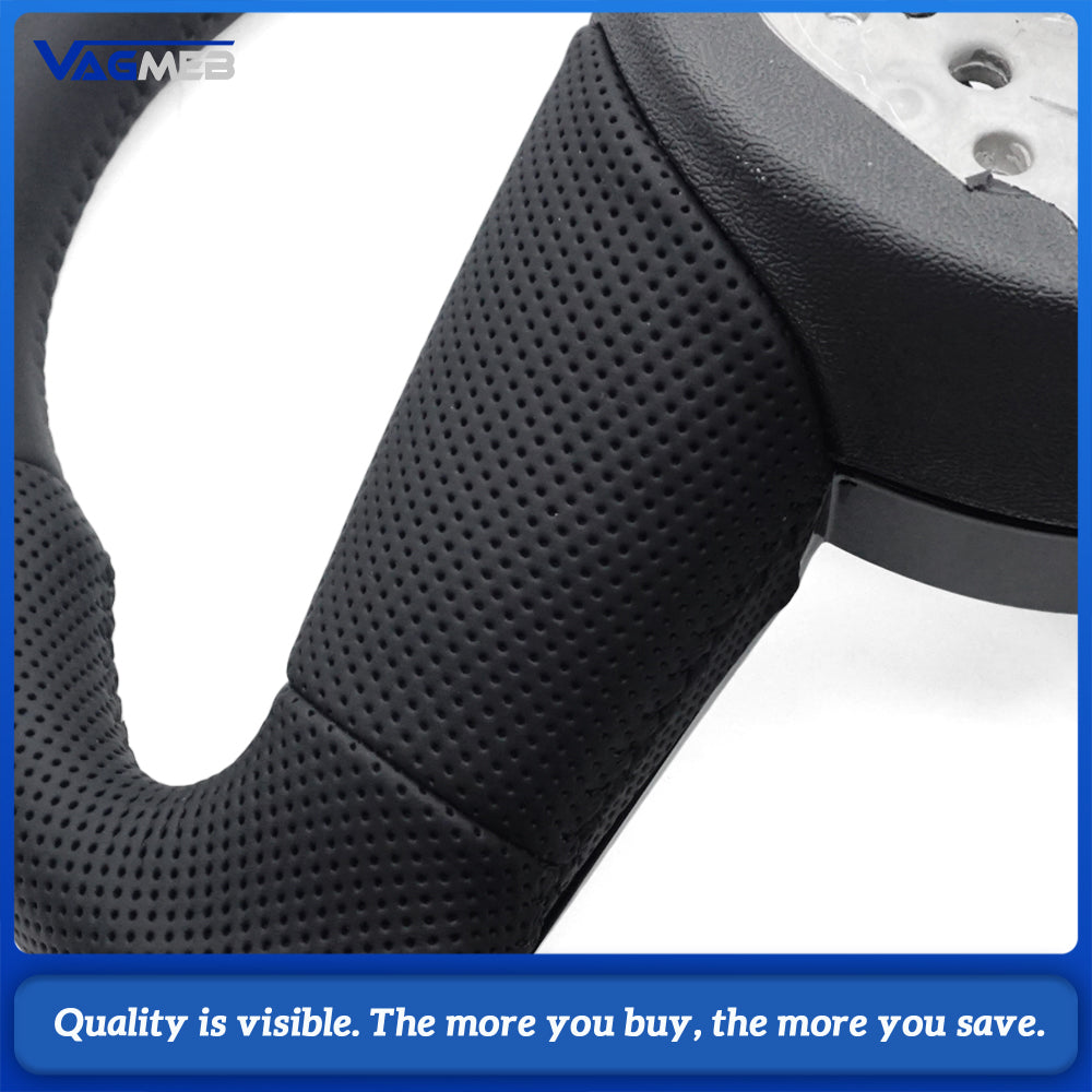 For Audi RS3 RS4 RS5 A3 A4 B9 A5 S3 S4 S5 1 Fully Perforated Leather Steering Wheel