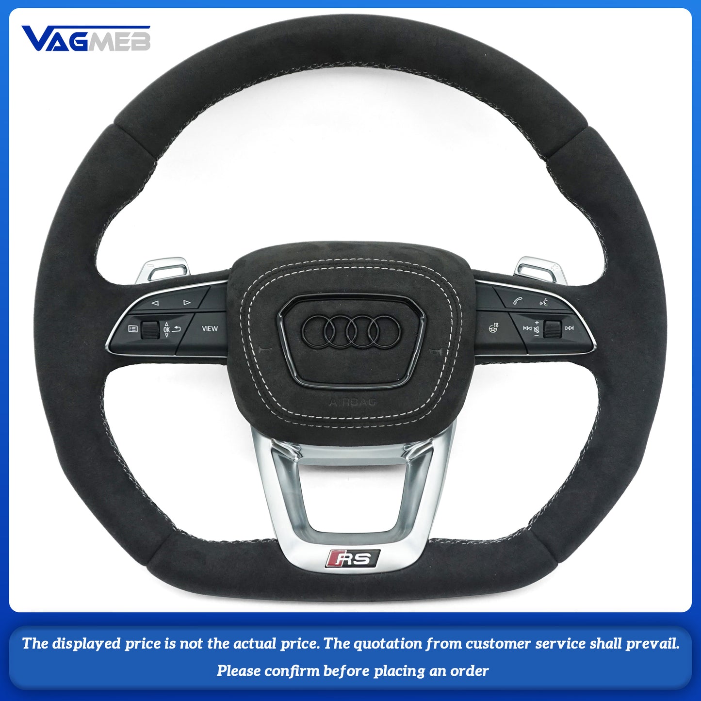 For Audi RS Logo Q3 Q5 Q7 Q8 Q3L Q5L RSQ3 RSQ5 RSQ7 r steeringwheel with heating function