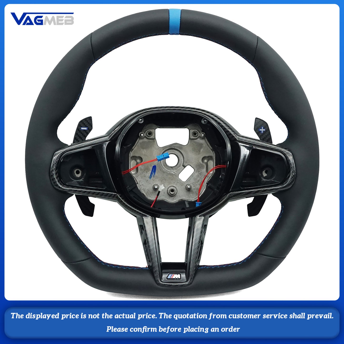 For BMW M4 CS sport steering wheel with vibration M stitching X3 X4 M3 M4 G01 G20 G30 G31 G32 G02 G82 G42 G21 G14 G87 G80