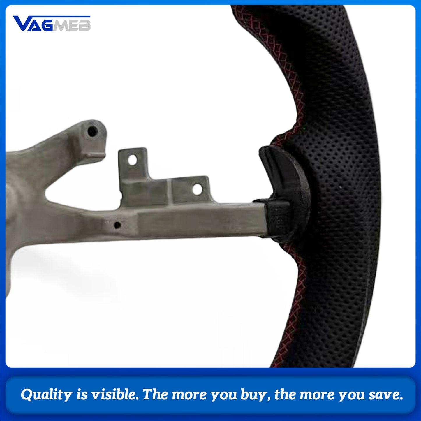 For Chevrolet Corvette C6 Z06 ZR1 2006-2011 Carbon Fiber Perforated Leather D-shape Sport Steering Wheel