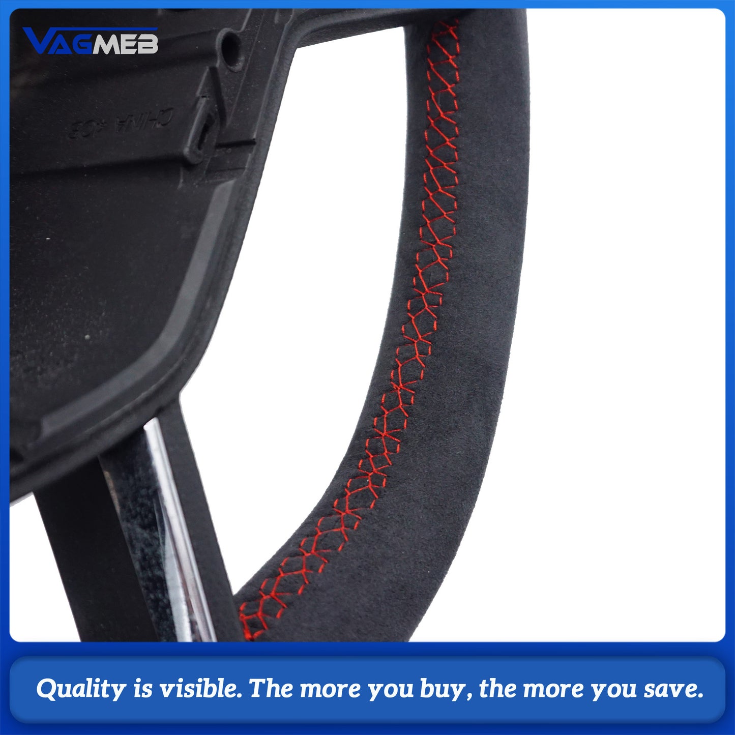 For SKODA Superb multifunctional semi perforated flat bottomed sports steering wheel