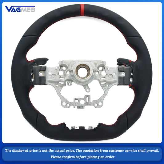 For Toyota Lexus custom real leather red line steering wheel with red center logo