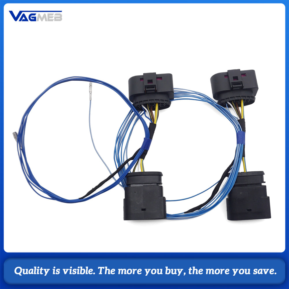 For VW Golf 7 MK7 HID Xenon Headlight 10 to 14 Pin Connector Adapter Wire Harness Vehicle Cable