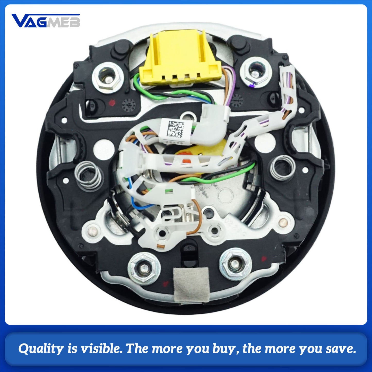 For VW Golf MK7.5 GTI Golf leather perforated steering wheel with button shift paddles frame