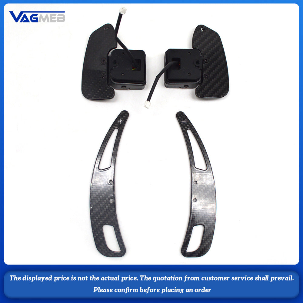Steering wheel magnetic shift paddles made of bright carbon fiber material For Audi A4B9 PA A3 A4 A5 S3 S4 S5 RS3 RS4 RS5