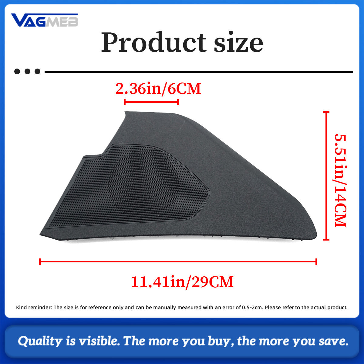 Front Left & Right Door Speaker Cover Grill Black For A6 C8 4KD 035 423424 Tweeter Acoustic Enclosure 4KD 035 423