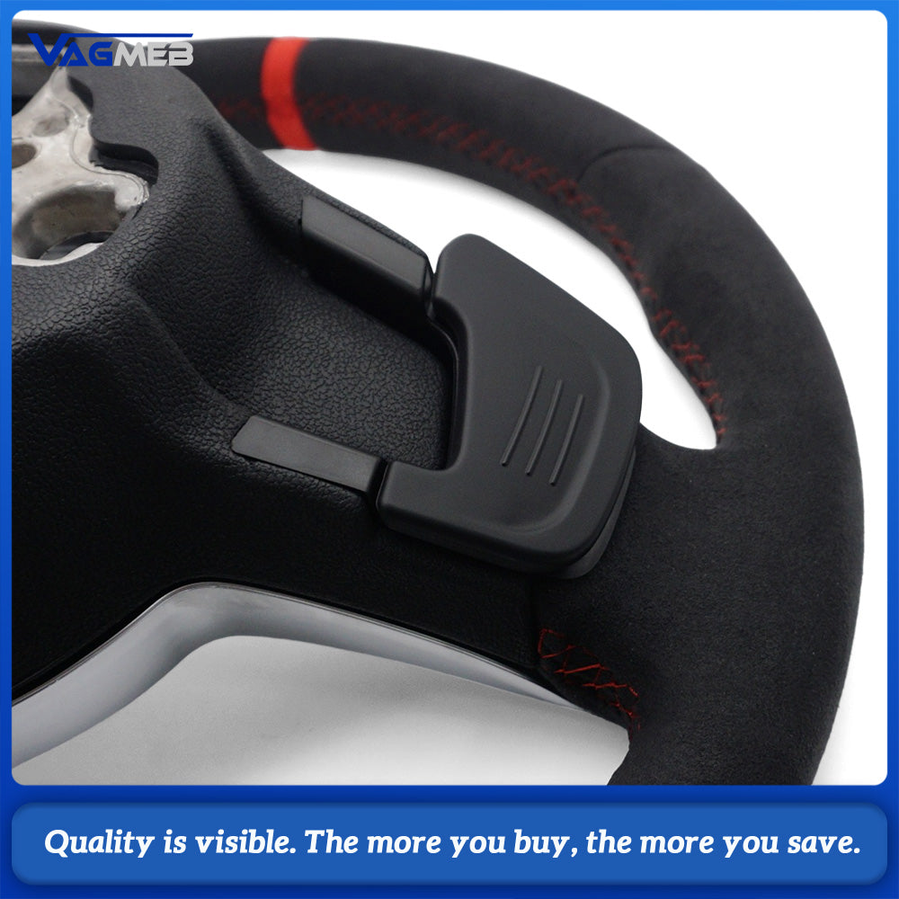 Full suede with red stitching & red center marker Steering Wheel For VW Golf 7 MK7 Polo gti 7 jetta passat R-Line Golf 6 CC