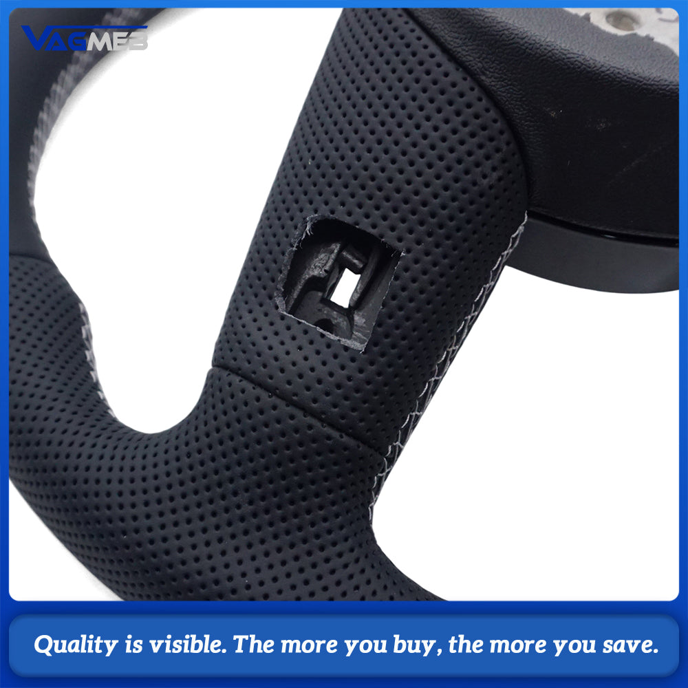 Heated steering wheel suitable for Audi A4 B9 leather flat bottomed steering wheel