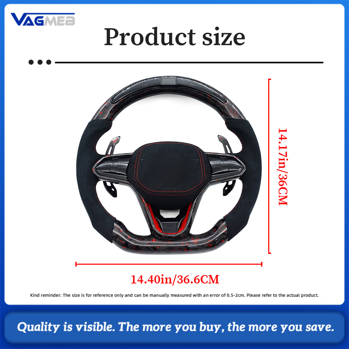 LED Car Steering Wheel Carbon Fiber Custom Leather For VW GOIF MK8 Golf GTi7 GTS Tiguan L Passat Car Accessories