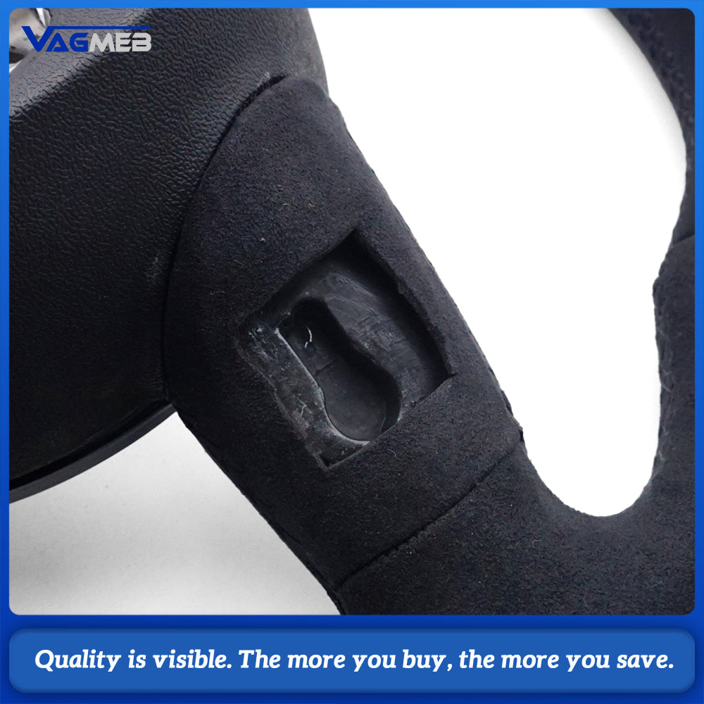 RS Steering Wheel Half Alcantara No Buttons - For Audi A6 C7 A7 S6 RS6