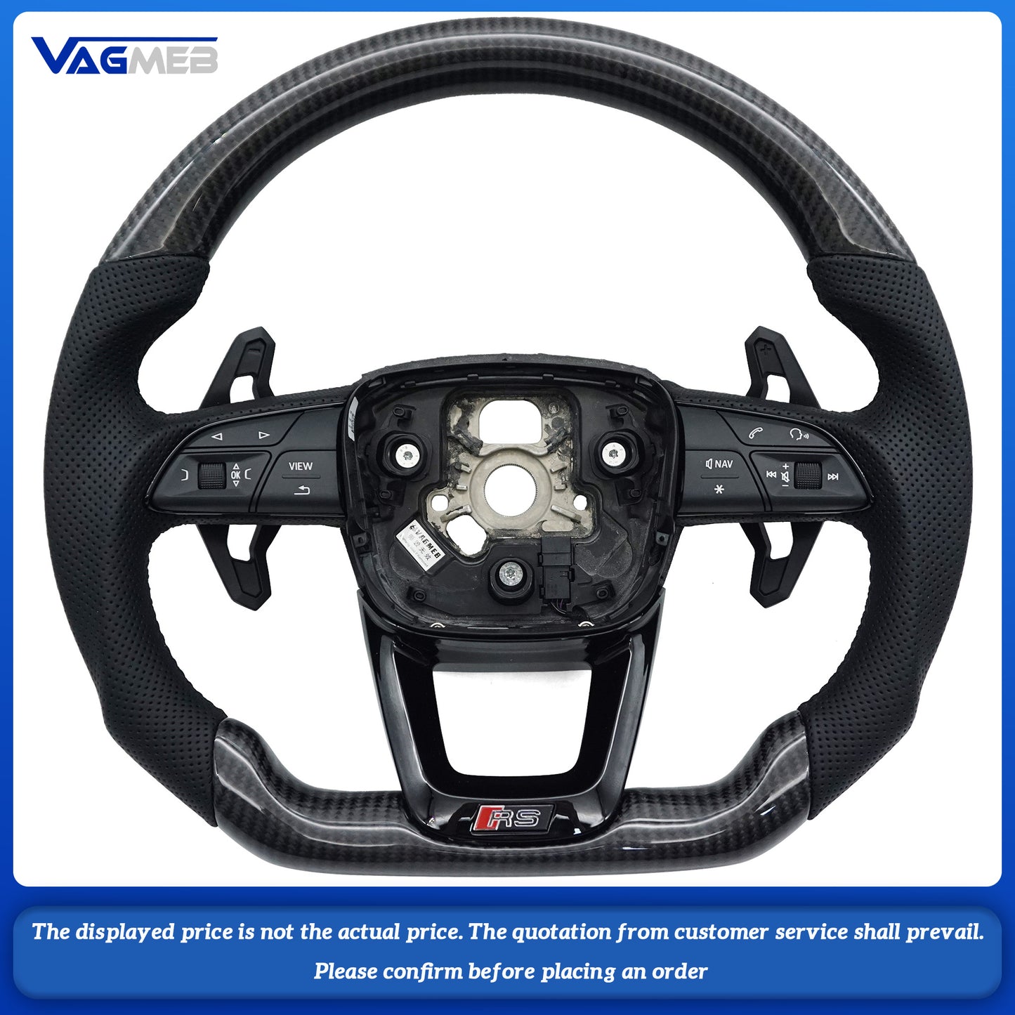 For Audi S/RS/Sline Q3 Q5 Q7 Q8 Steering Wheel