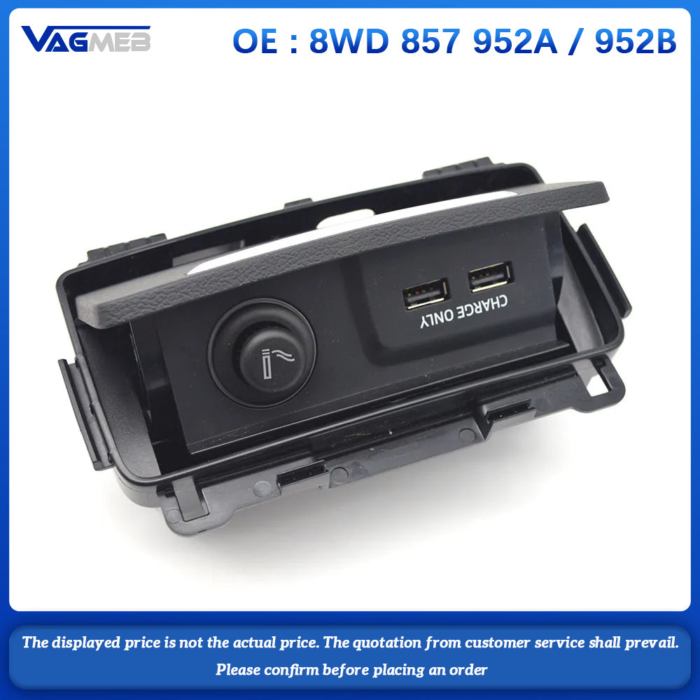 Rear USB Interface 12V Cigarette Lighter For Audi A4 B9 8WD 857 952 A 8WD 857 952 B