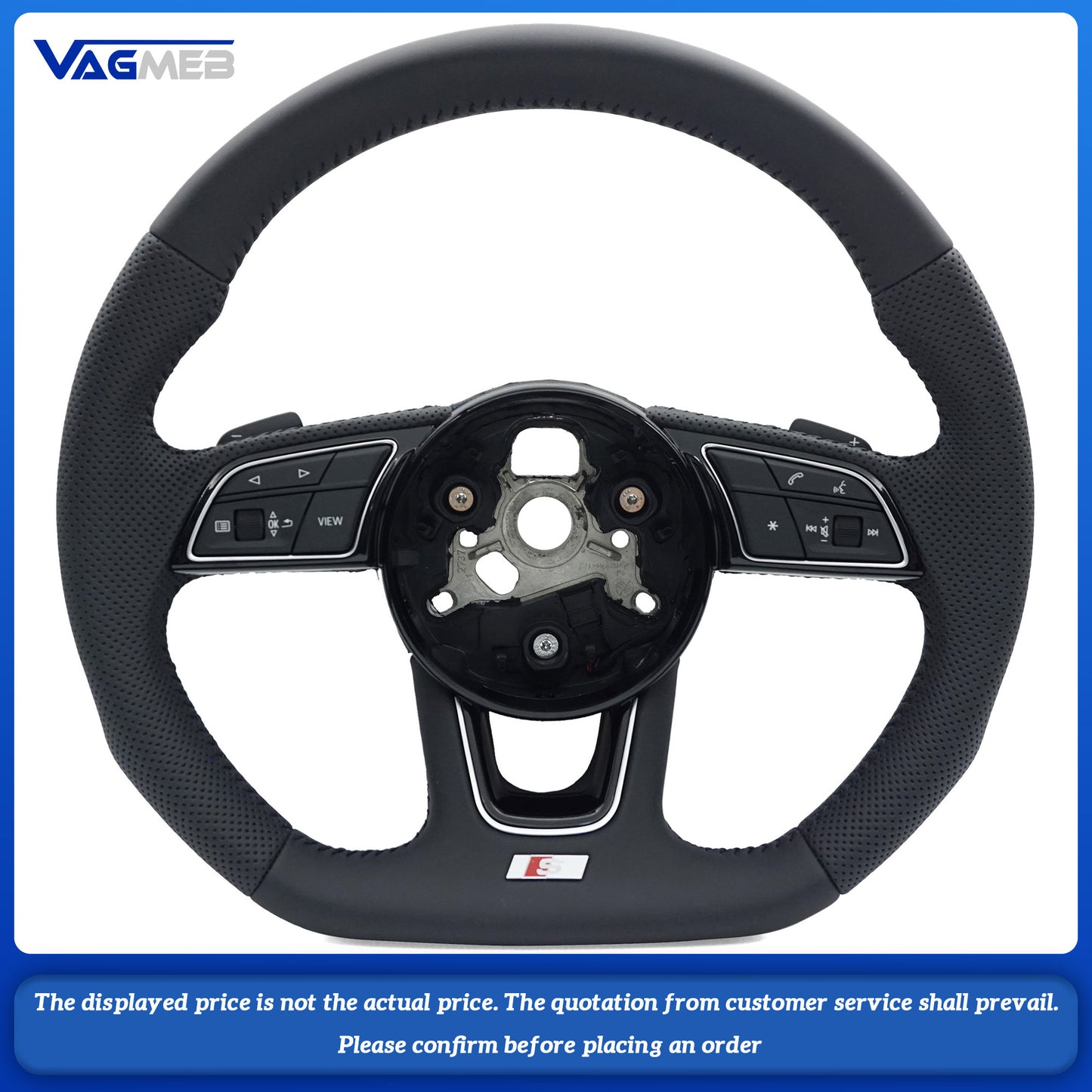 For Audi S/RS/Sline logo A4B9 steering wheel