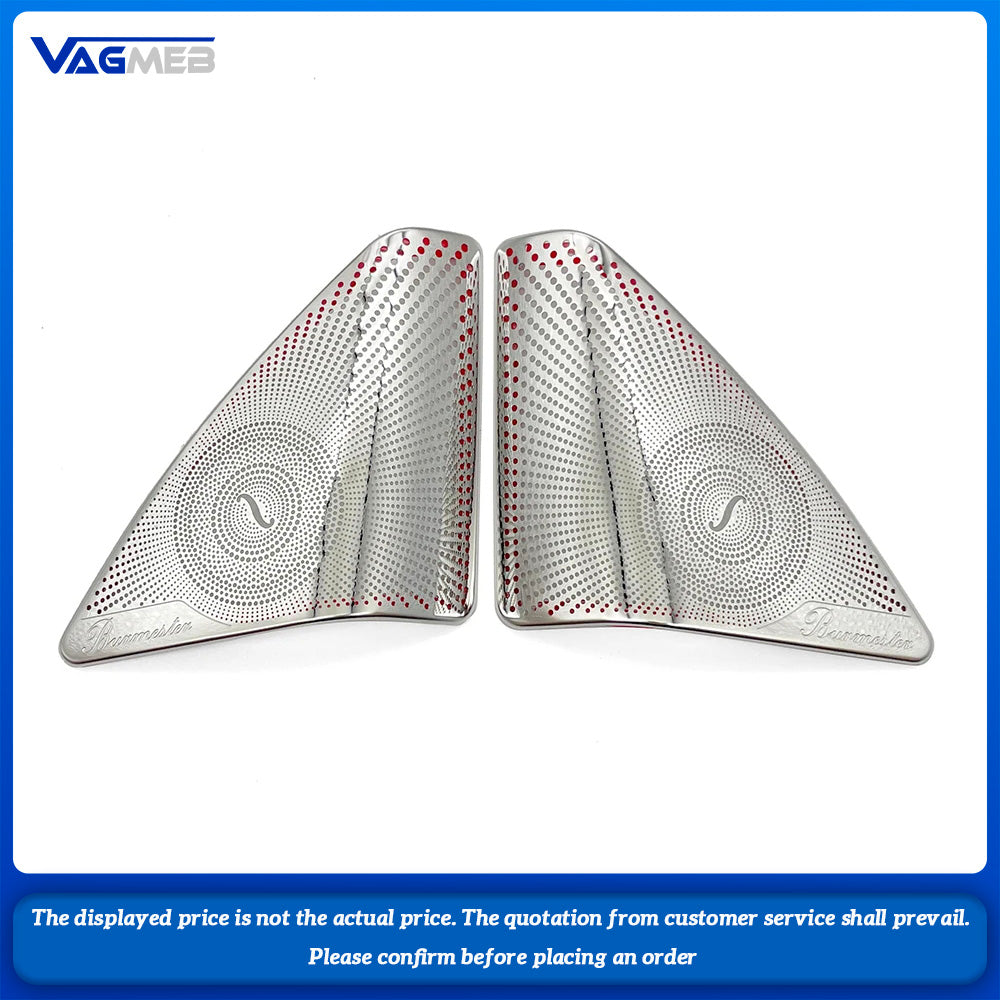 For Mercedes Benz ECGLC Class W213 W205 X253 Car Audio Speaker Cover Trim Door Loudspeaker Cover Trim Matte silver decorative