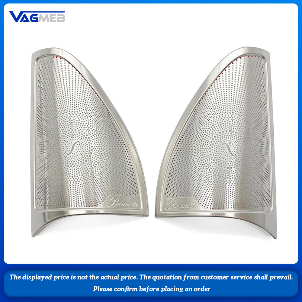 For Mercedes Benz ECGLC Class W213 W205 X253 Car Audio Speaker Cover Trim Door Loudspeaker Cover Trim Matte silver decorative