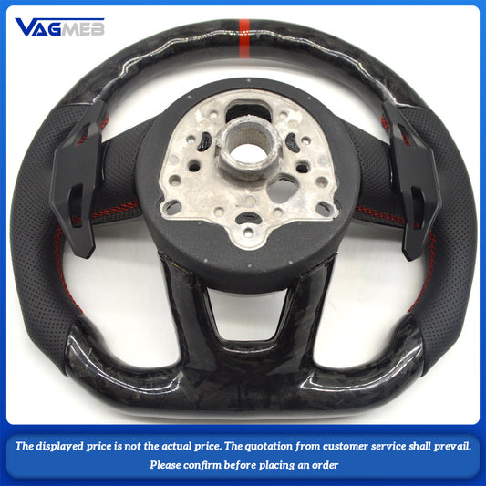 Steering Wheel suitable for Audi Q5 FY Q7 4M Q8, with buttons and paddles, forged carbon fiber material, Car Accessories