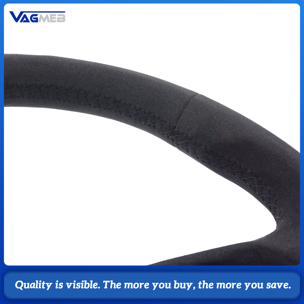 Suede Flat Bottomed Sport Steering Wheel Suitable for Audi Q5 FY S Logo Car Accessories Automobile Accessories Upgrade