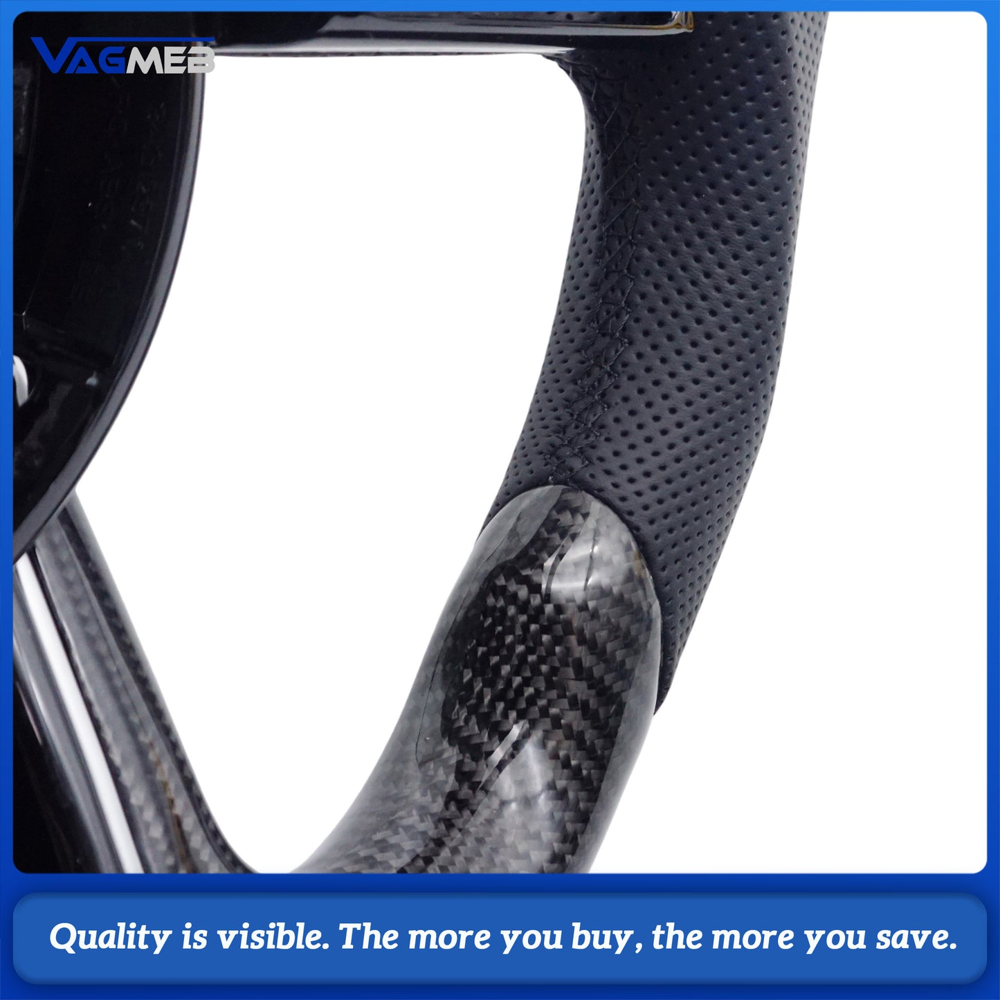 Suitable for Audi A4 B9 S3 RS4 RS5 A3 A5 S3 S4 S5 carbon fiber leather sports steering wheel assembly, Car Accessories