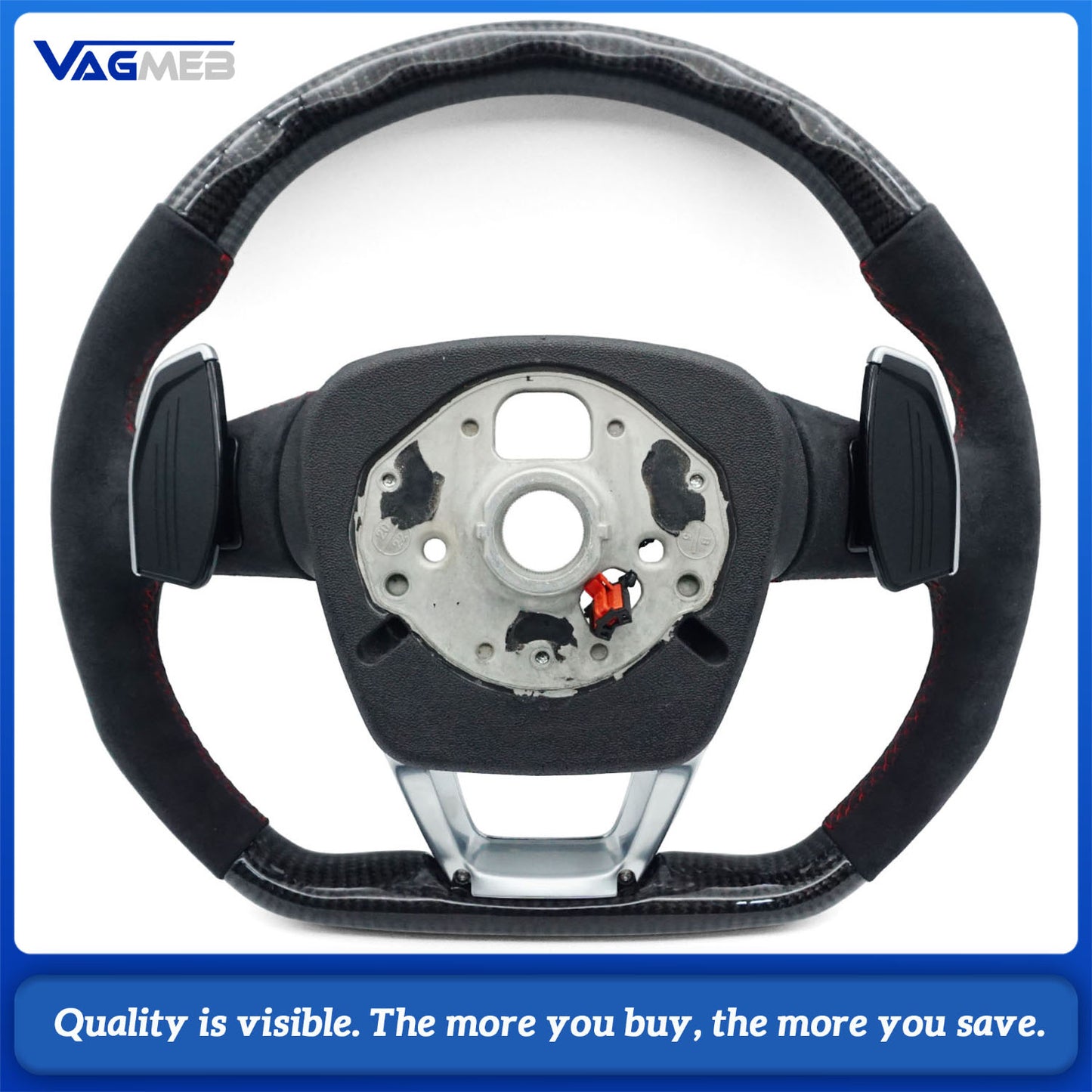 Suitable for Audi Q5 FY Q7 4M carbon fiber Alcantara steering wheel assembly with heating, Car Accessories