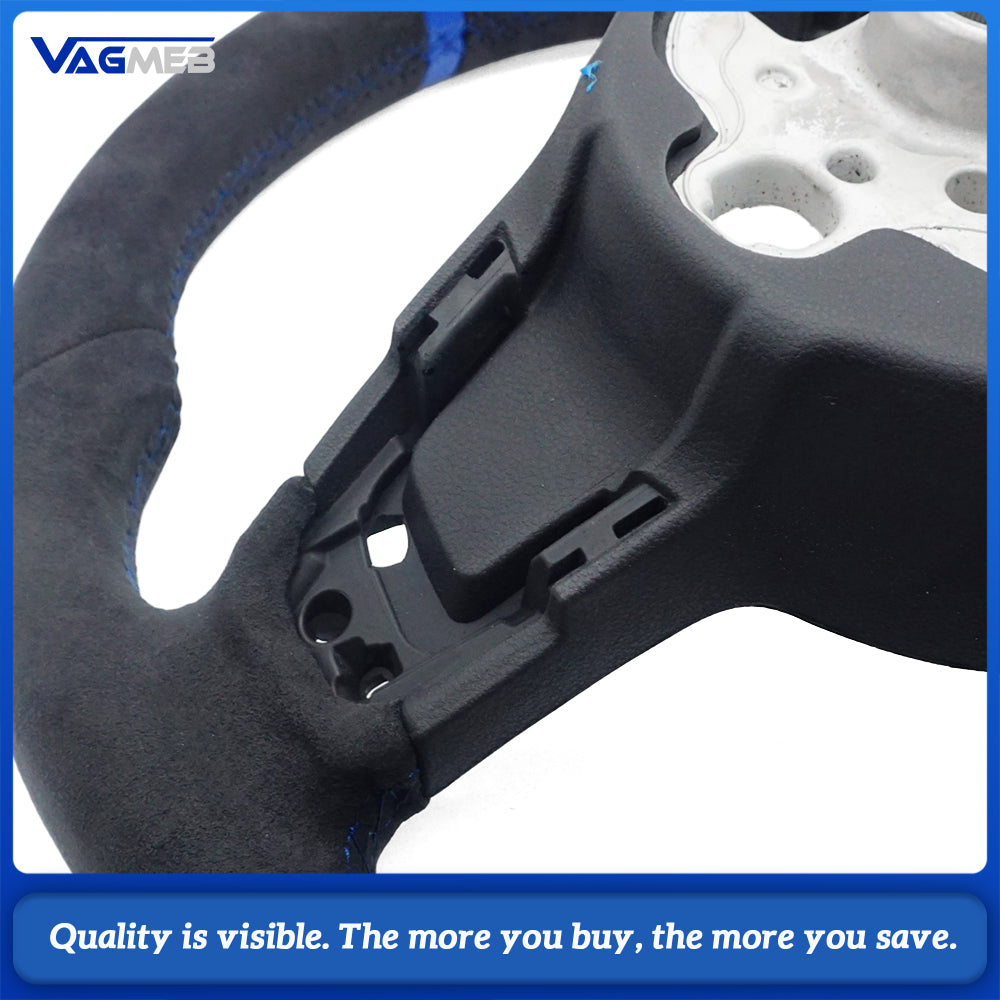 Suitable for VW Golf MK7 R GTI GTD GTE Polo GTI Scirocco 2015 2016 T-ROC Tiguan for Alcantara material steering wheel
