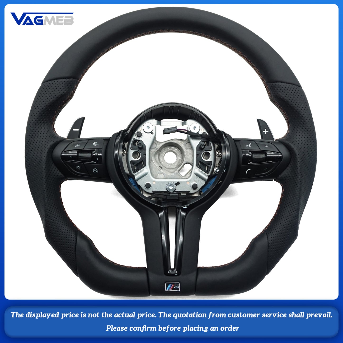 For BMW F30 F32 F10 F20 F07 F01 E46 E60 E90 M3 M5 M6 steering wheel