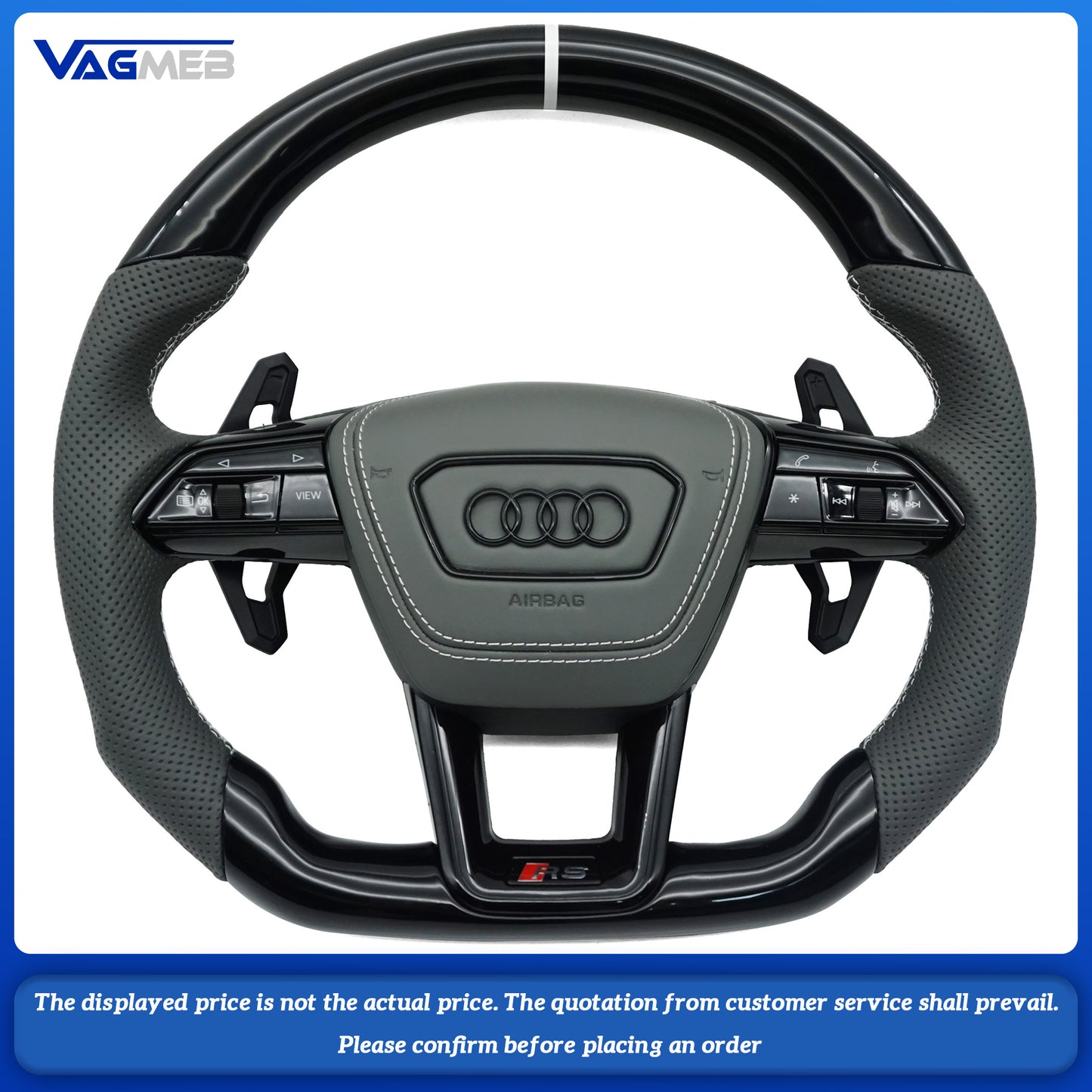 For Audi S/RS/Sline LOGO A6C8 Steering Wheel