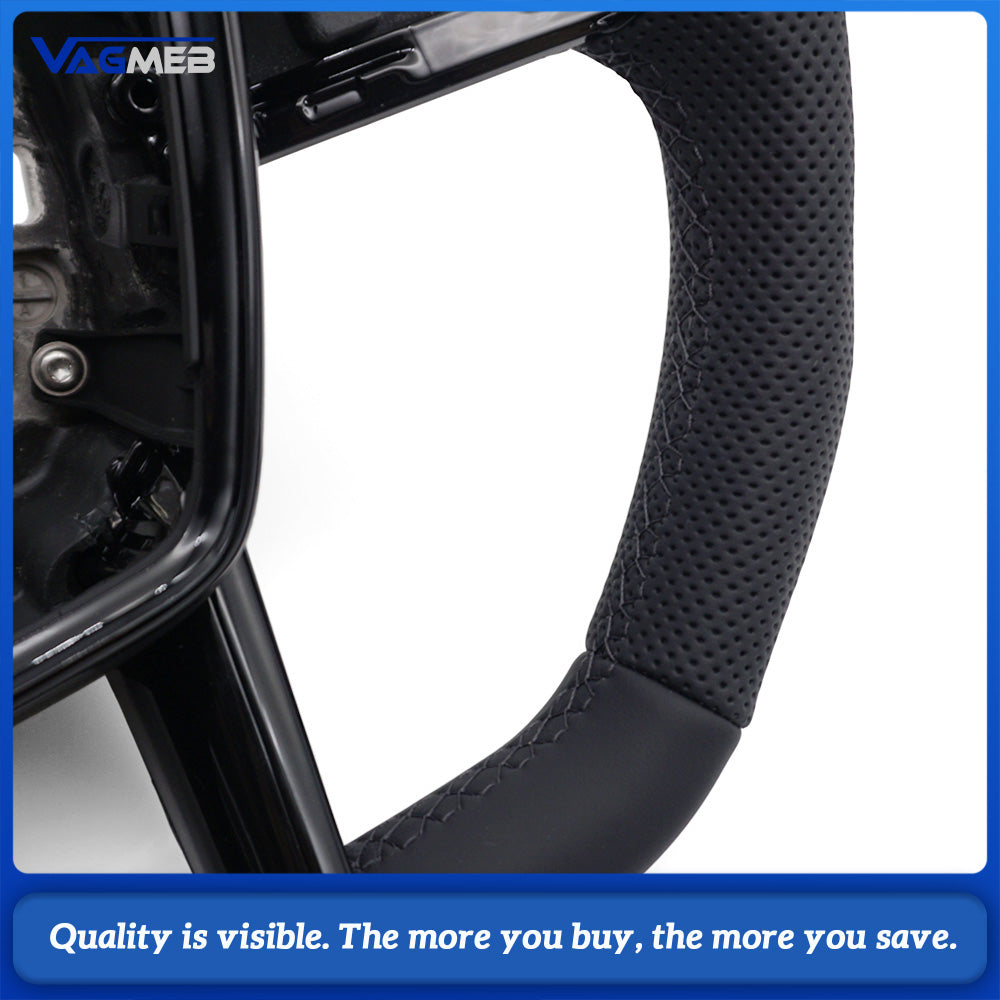 steering wheel suitable for Audi A6 C8 A7 black stitched leather flat bottomed steering wheel