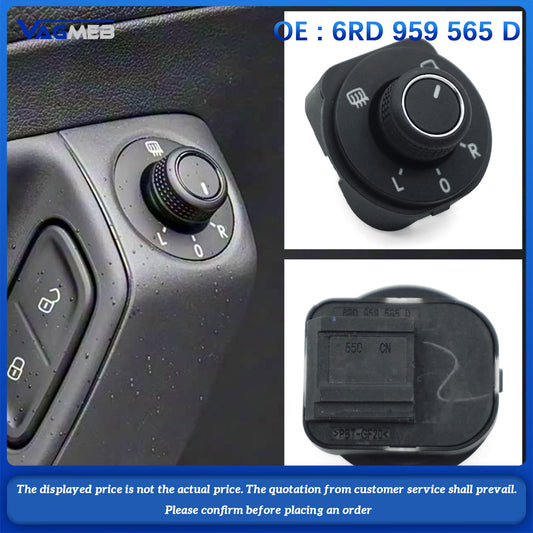Rear View Mirror Adjuster Control Switch Folding Knob Button For VW POLO 6R 2011 2012 2016 6RD 959 565 D