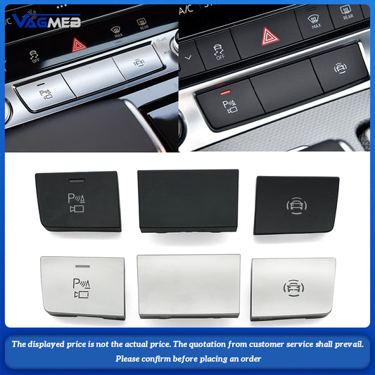 Multi functional radar button switch decorative cover for Audi A6 C8 A7 Q7 4N0 959 673 F 4N0 959 673 B, Car Accessories