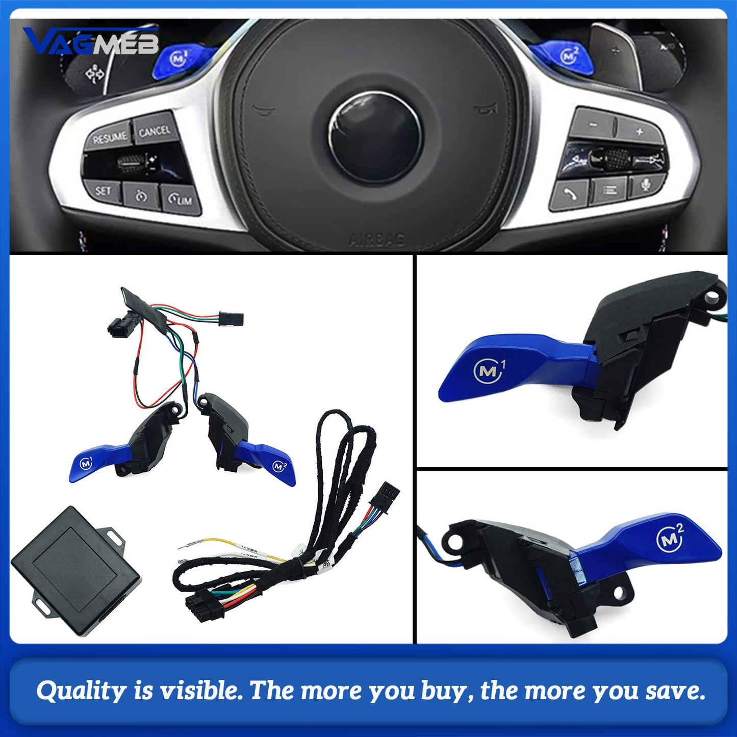 For BMW G Series Steering Wheel M1M2 Buttons Mode Switch M Sport Button Modified Accessories