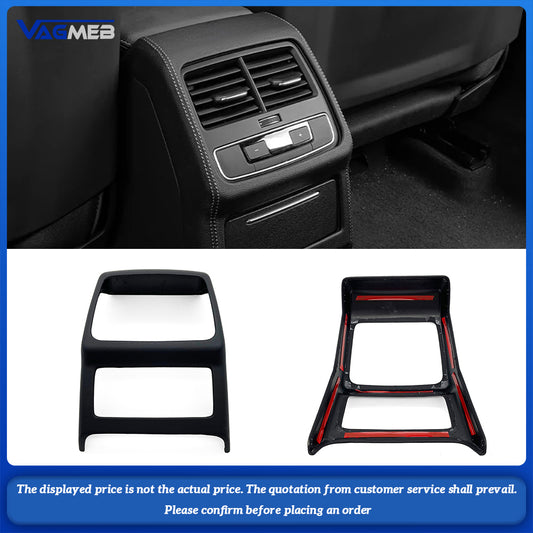 For Audi A4B9 A5 2017-2024Rear Air Conditioning Outlet Protective Cover Lnterior Leather Protective Cover Decorative Frame Cover