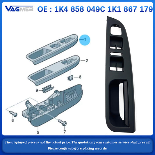 Power Master Window Switch Control Panel for VW MK5 Golf 5 1K4 858 049C 1K1 867 179